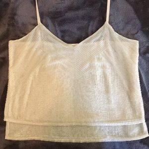 White beaded fancy tank top